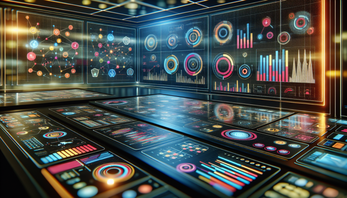 A modern dashboard showing graphs and charts for analyzing customer review data and strategic business decisions.