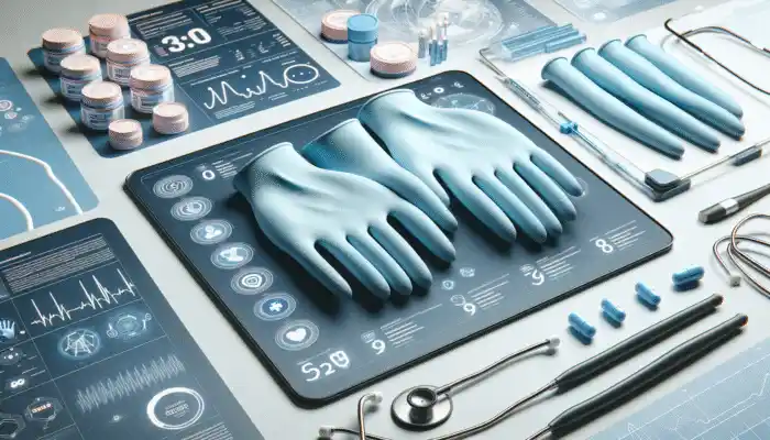 High-quality nitrile gloves from Ansell, Microflex, Sempermed, Cardinal Health, and Kimberly-Clark on a medical background.