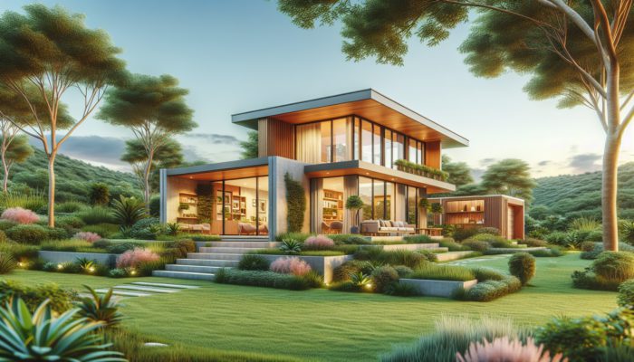 A cozy, modern first home in Colesberg with lush gardens and a serene landscape.